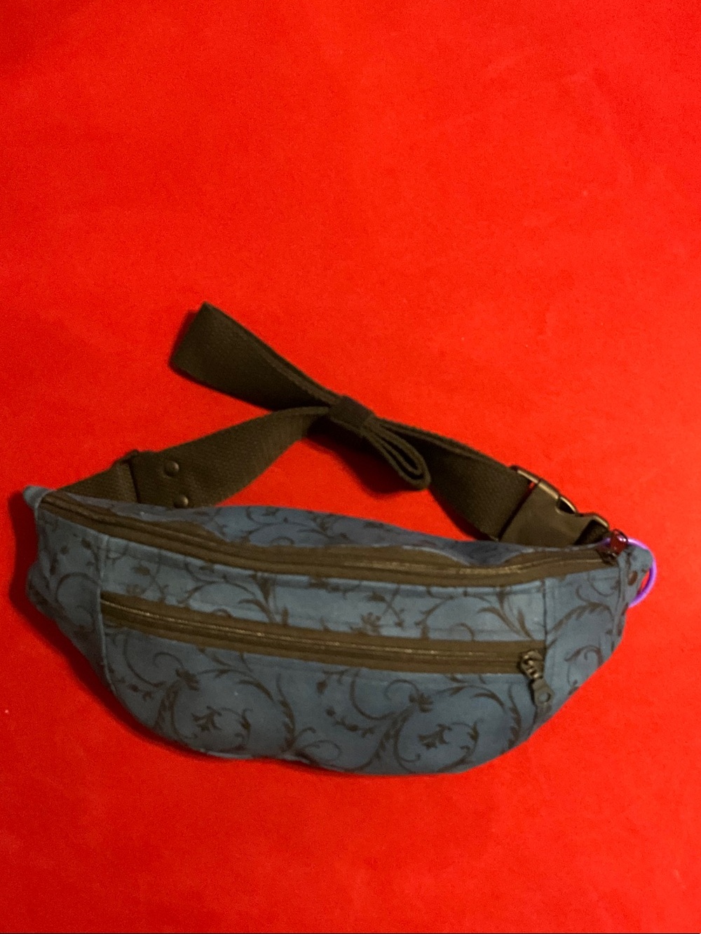 Blue Patterned Waist Bag / Fanny Pack